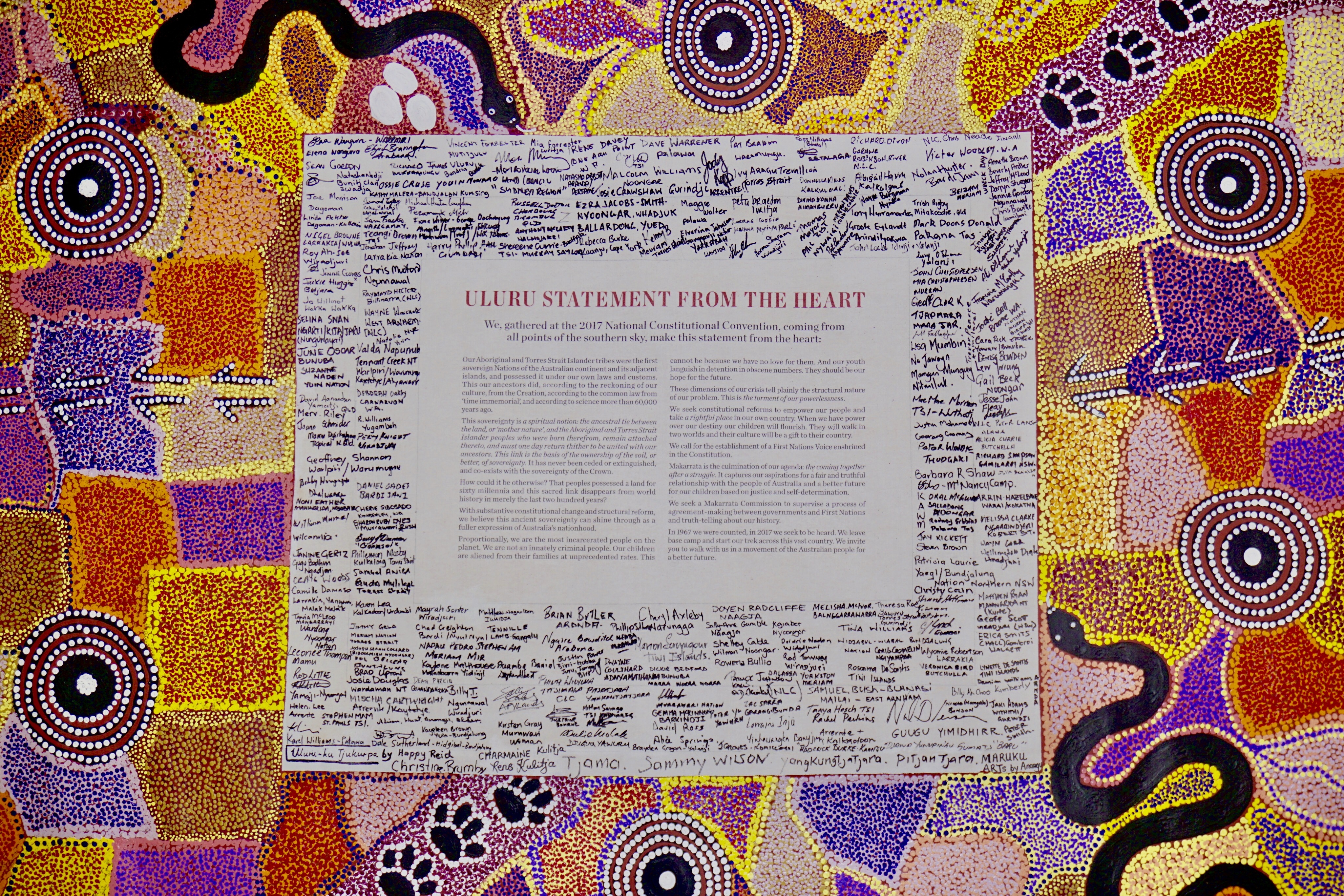 The Uluru Statement from the Heart (photograph via From the Heart)