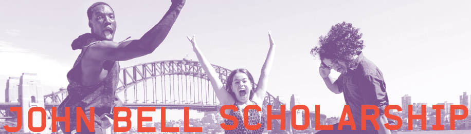 Promotional image for the Bell Shakespeare John Bell Scholarship (photo by Bell Shakespeare)