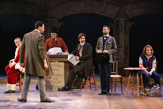 The cast of Black Swan State Theatre Company's Assassins (photograph by Philip Gostelow)
