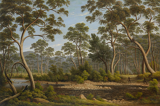 John Glover The River Nile, Van Diemen's Land, from Mr Glover's farm 1837 oil on canvas 76.4 x 114.6 cm National Gallery of Victoria, Melbourne Felton Bequest, 1956