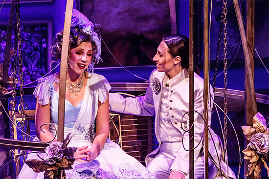 Anna Voshege as Sophie and Danielle Calder as Count Octavian in Melbourne Opera's production of Der Rosenkavalier.