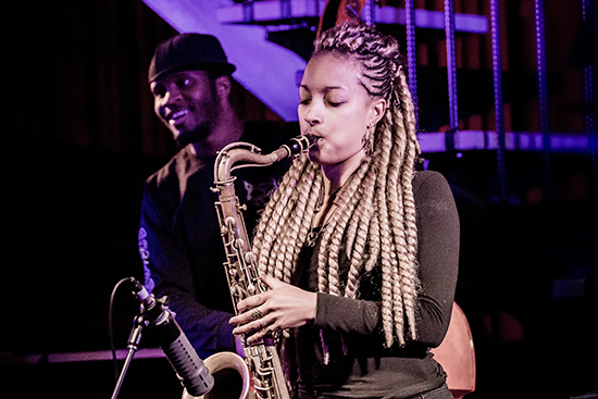 Nubya Garcia performs at the 2018 Melbourne International Jazz Festival (photgraph by Kevin Peterson)