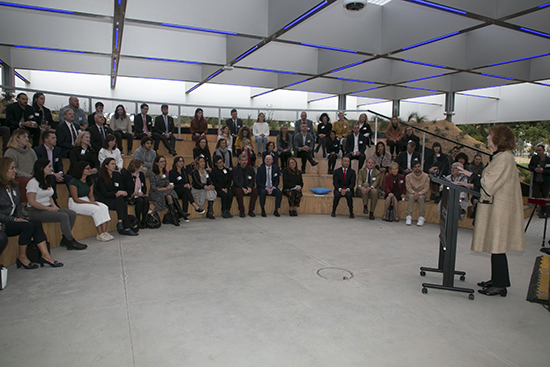 Professor Margaret Gardner launches MPavilion at Monash University