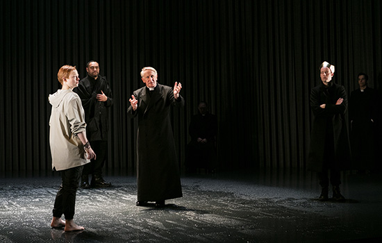 Sarah Snook, Anthony Taufa, John Gaden and Gareth Davies in Sydney Theatre Company’s Production of Saint Joan © Brett Boardman 