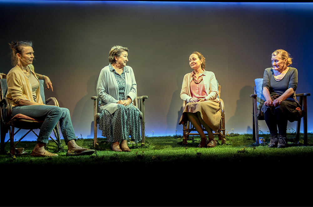 Margaret Mills, Marta Kaczmarek, Caroline Lee, and Julie Forsyth in Escaped Alone (photograph by Jodie Hutchinson)