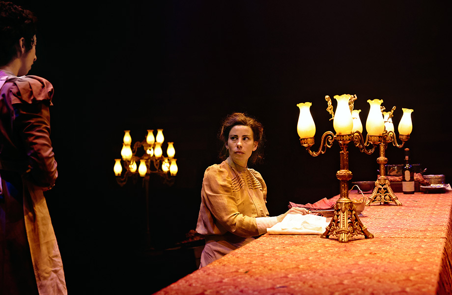 Violette Ayad and Brooke Satchwell in Sydney Theatre Company’s Oil (photograph by Prudence Upton ©).