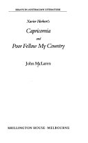 Xavier Herbert’s Capricornia and Poor Fellow My Country