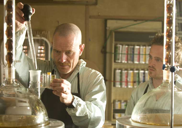 Jesse Pinkman Aaron Paul and Walter White Bryan Cranston in Episode 9 Season 2