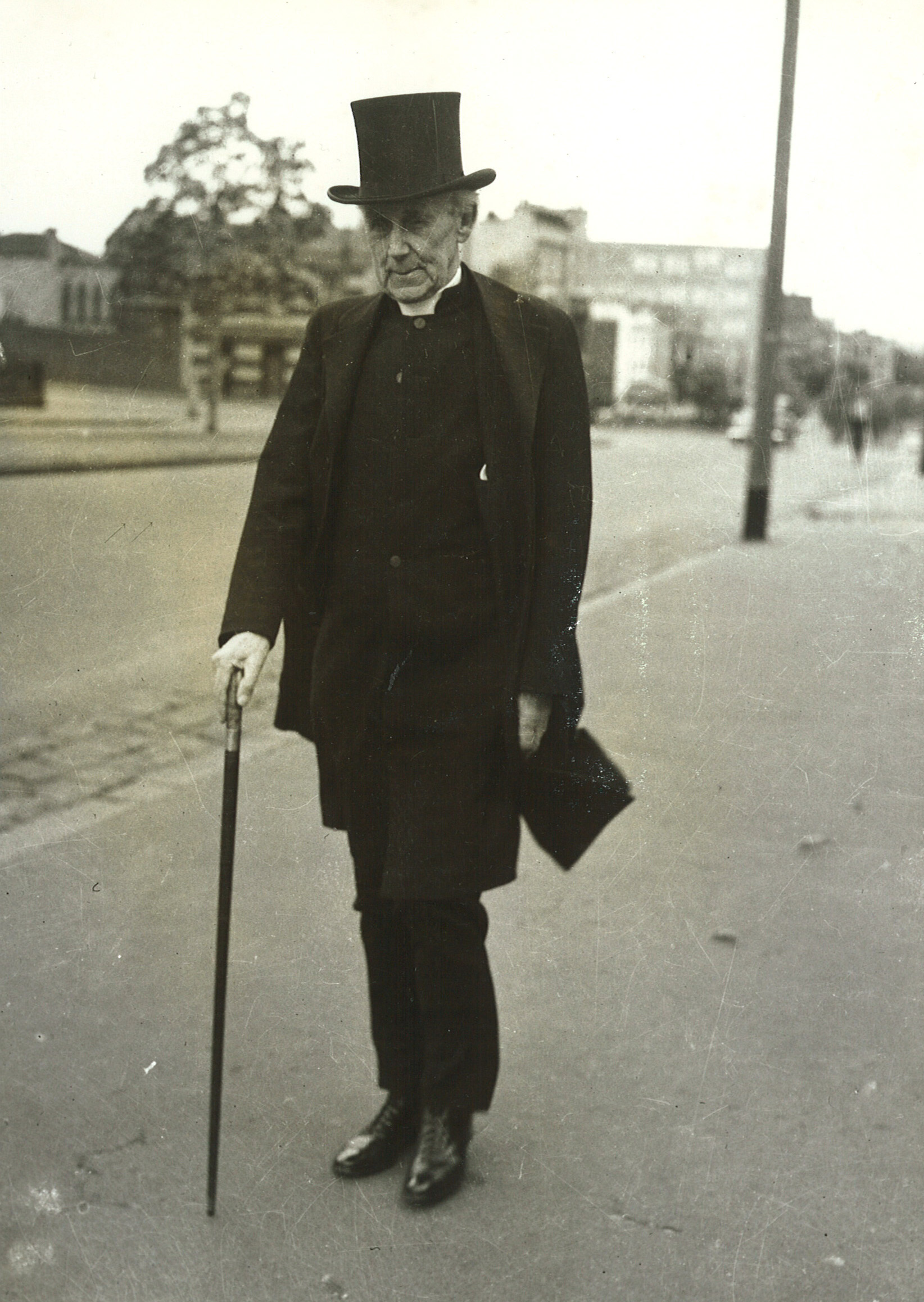 Archbishop Mannix walking to St Patrick's c.1954
