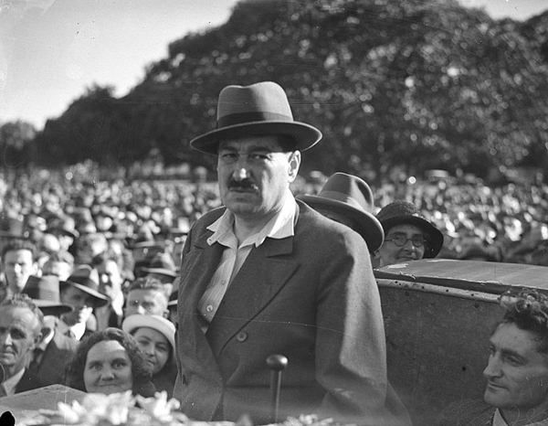 Huge crowd in the Domain to hear Communist Party speaker Egon Kisch, 1934 (photograph by Sam Hood via Wikimedia Commons)
