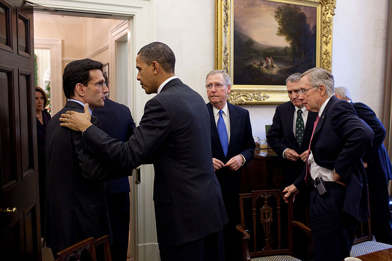 800px-Eric Cantor and Barack Obama shake hands