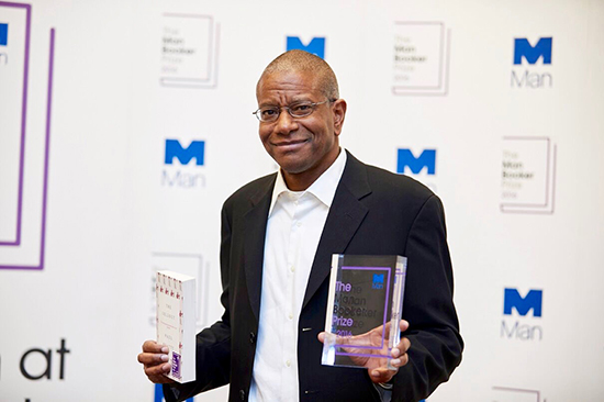 Paul Beatty with Man Booker trophy