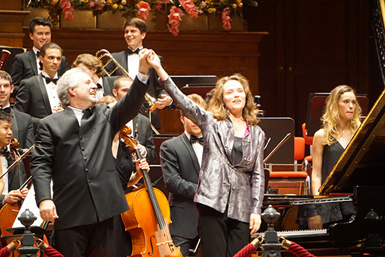 Conductor Manfred Honeck and Hélène Grimaud photograph by Oliver Brighton 550