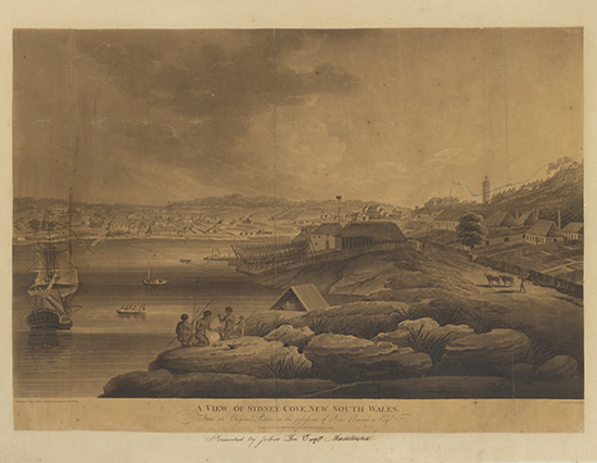 A view of Sydney Cove New South Wales from an original picture in the possession of Isaac Clementson Esqr F Jukes