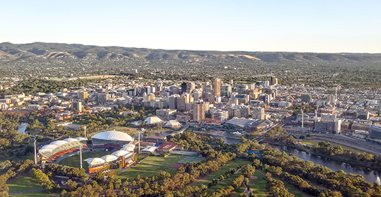 Adelaide city centre view 550