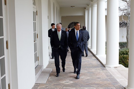 Barack Obama Walking With Joe Biden 550