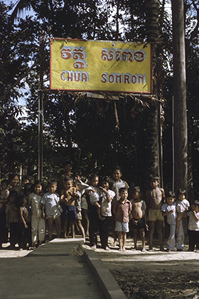 Ethnic Khmer children at Wat Somrong Vĩnh Long province Mekong delta January 1975 280