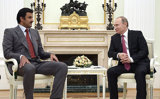 Tamim bin Hamad Al Thani and Vladimir Putin ABR Online
