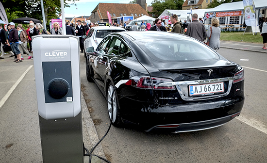 Black Tesla Model S charging in Denmark ABR Online