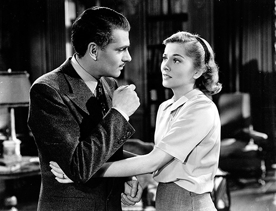 Laurence Olivier and Joan Fontaine in Rebecca 1940 Twentieth Century Fox