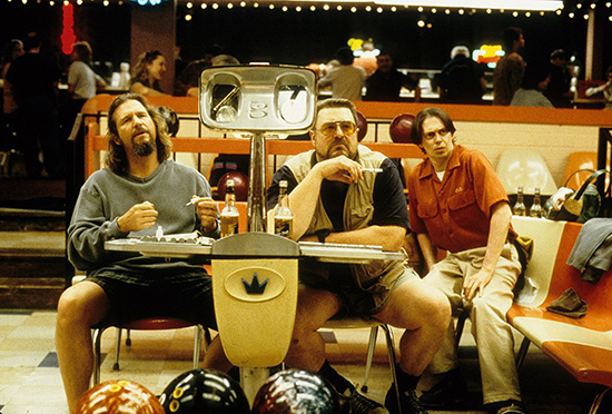 Steve Buscemi Jeff Bridges and John Goodman in The Big Lebowski 1998 Gramercy Pictures