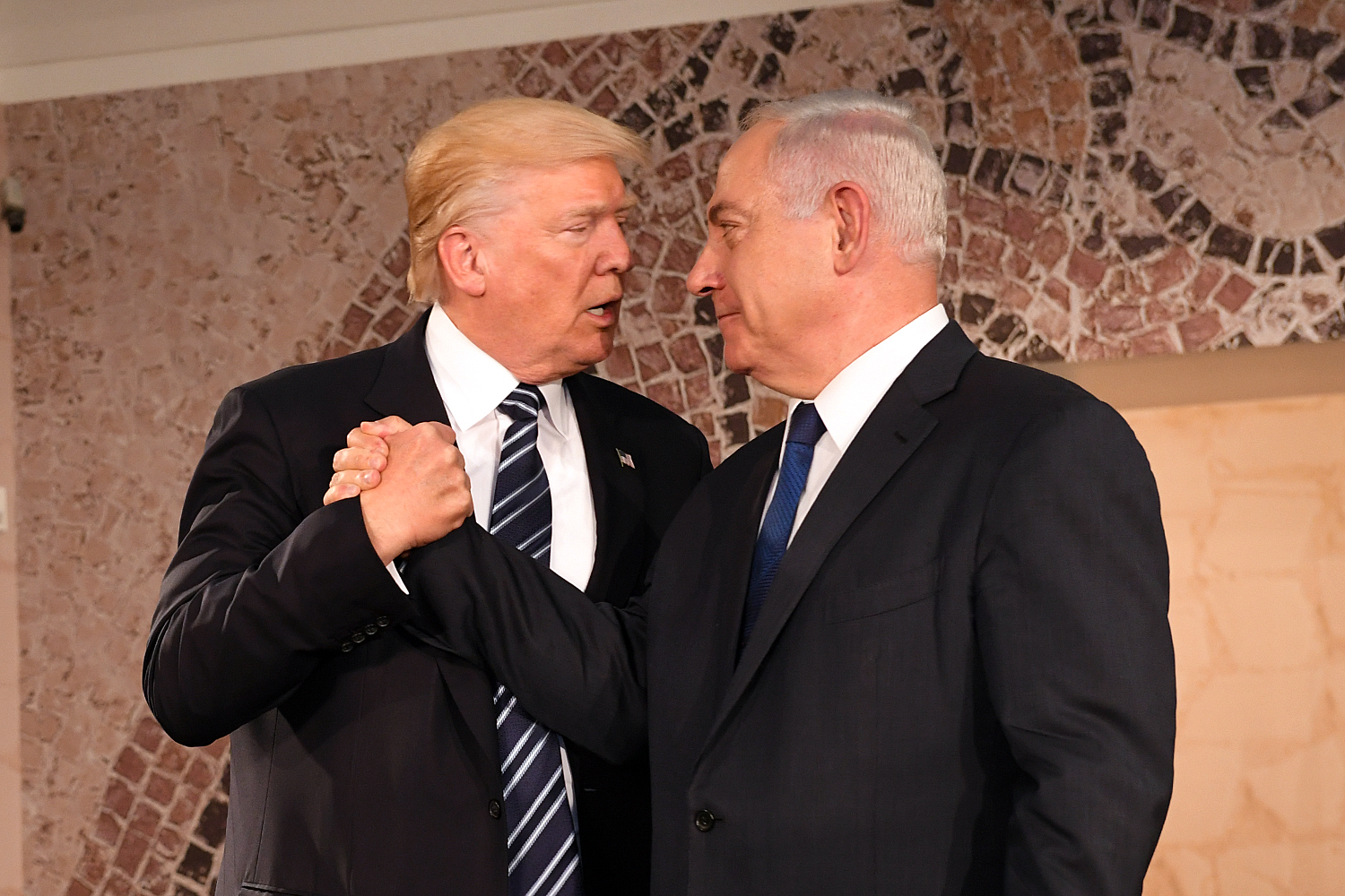 Benjamin Netanyahu with US President Trump at the Israel Museum, Jerusalem on May 23 2017 (photo by  US Embassy Tel Aviv)