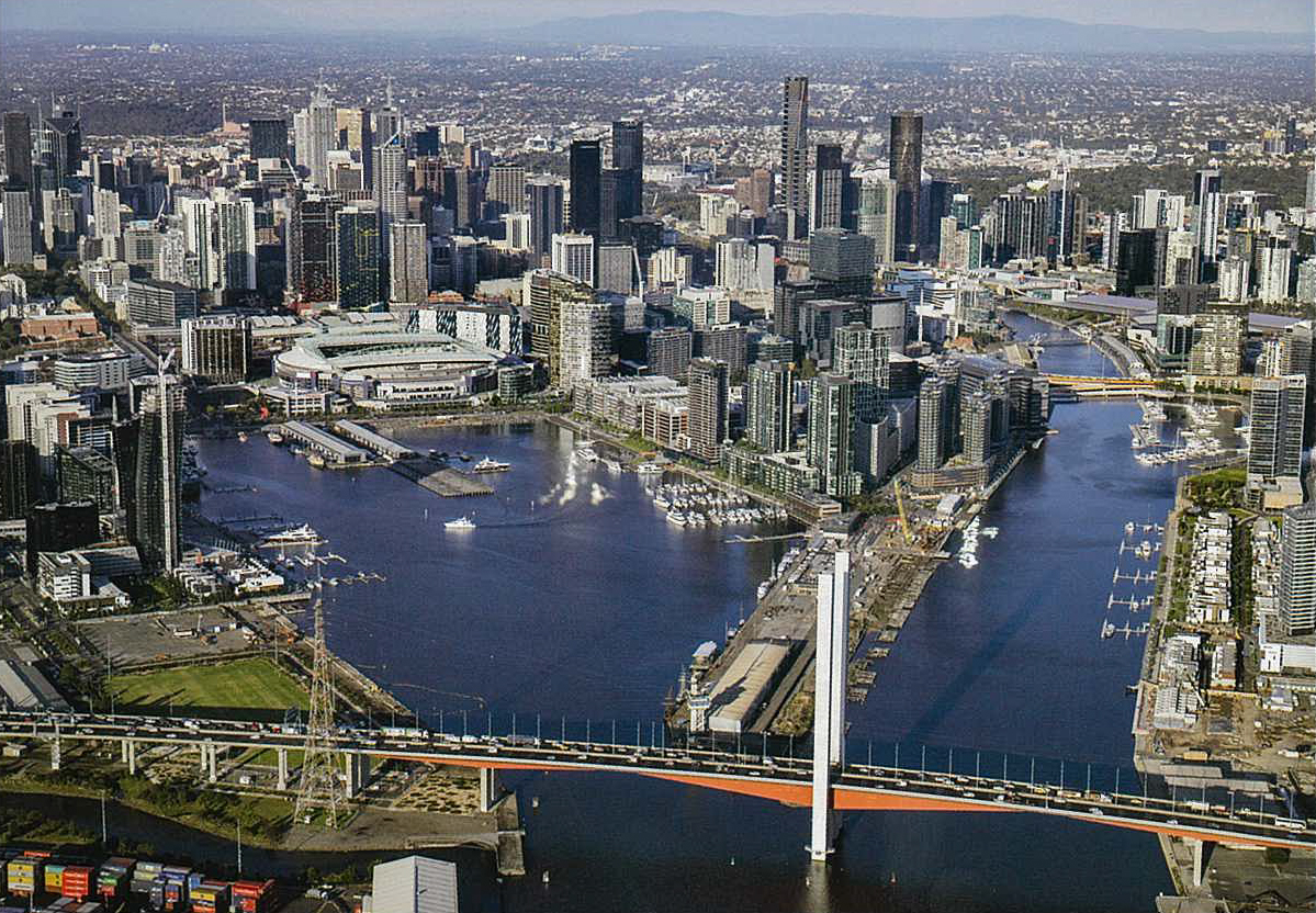 Docklands from the west, 2017