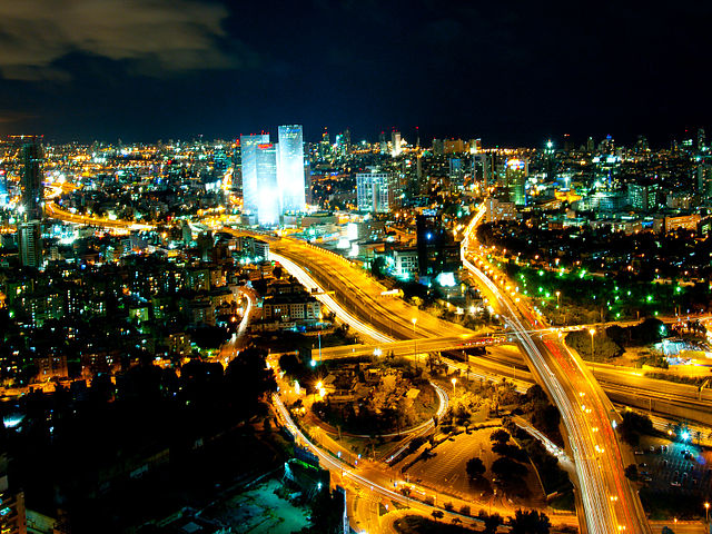 Tel Aviv Skyline night