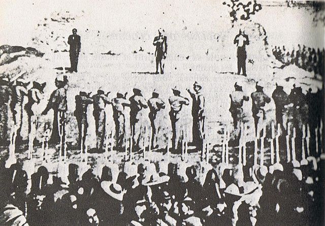 640px Photography of Execution of Maximilian I of Mexico Miramón and Mejía 1867
