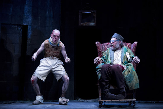 Hugo Weaving as Hamm and Tom Budge as Clov in Sydney Theatre Companys Endgame photograph by Lisa Tomasetti