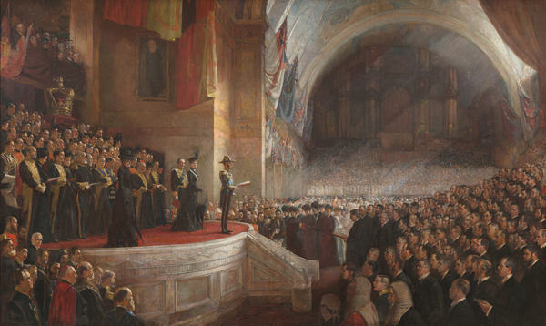 Tom Roberts, Opening of the first parliament of the Commonwealth of Australia 9 May 1901 (Royal Collection Trust, on permanent loan to Parliament House, Canberra)