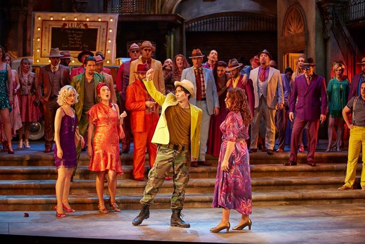 Margaret Trubiano as Mercédès Jane Ede as Frasquita Yonghoon Lee as Don José Clémentine Margaine as Carmen and the Opera Australia Chorus in Opera Australias Carmen at Sydney Opera House