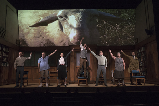 1984 Australian cast of 1984 on stage. photo by Shane Reid