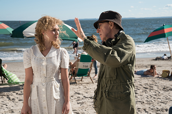 Juno Temple and Woody Allen behind the scenes of Wonder Wheel Entertainment One