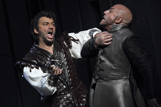 Otello Jonas Kaufmann as Otello and Marco Vratogna as Iago in Otello The Royal Opera 2017 ROH. Photograph by Catherine Ashmore