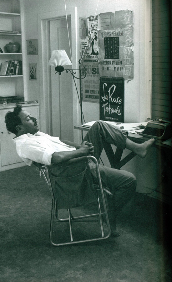 Tennessee Williams in his Key West Studio