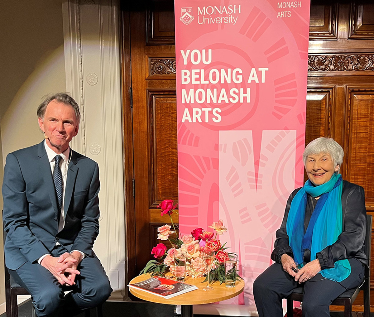 Peter Rose and Sheila Fitzpatrick in conversation at the State Library of Victoria as Fitzpatrick becomes the third ABR Laureate, 2023. 