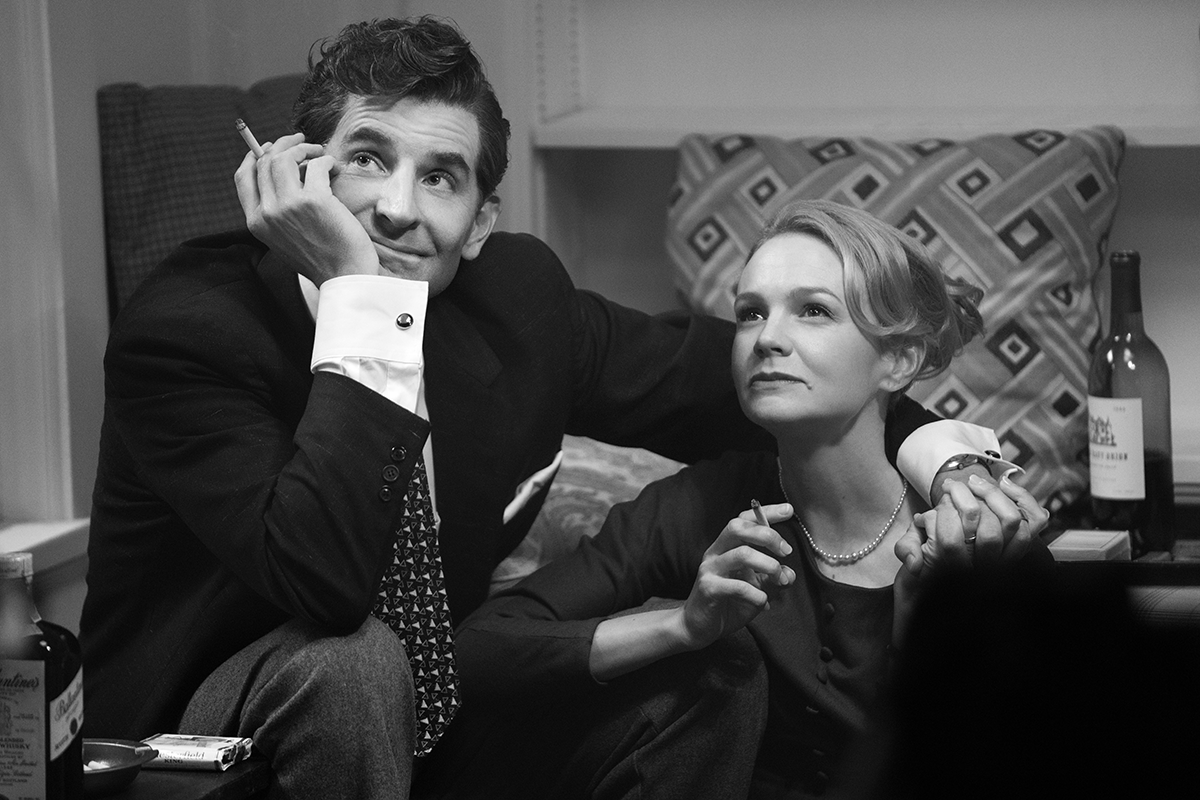 Bradley Cooper as Leonard Bernstein and Carey Mulligan as Felicia Montealegre (photograph by Jason McDonald/Netflix). 