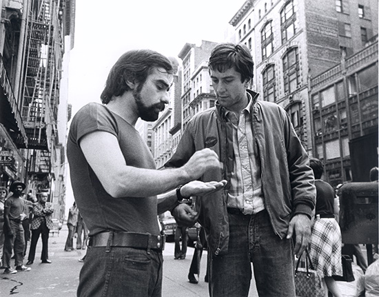 Scorsese and Robert De Niro TAXI DRIVER USA 1976 Source - Sikelia Productions New York