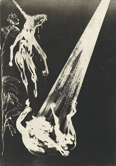 Arthur Boyd, The unicorn and the angel from the series The lady and the unicorn, 1975 (Arthur Boyd’s work reproduced with the permission of Bundanon Trust)