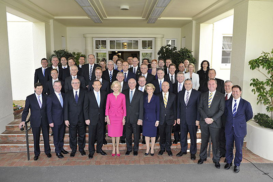 The newly sworn in Abbott Government 550px