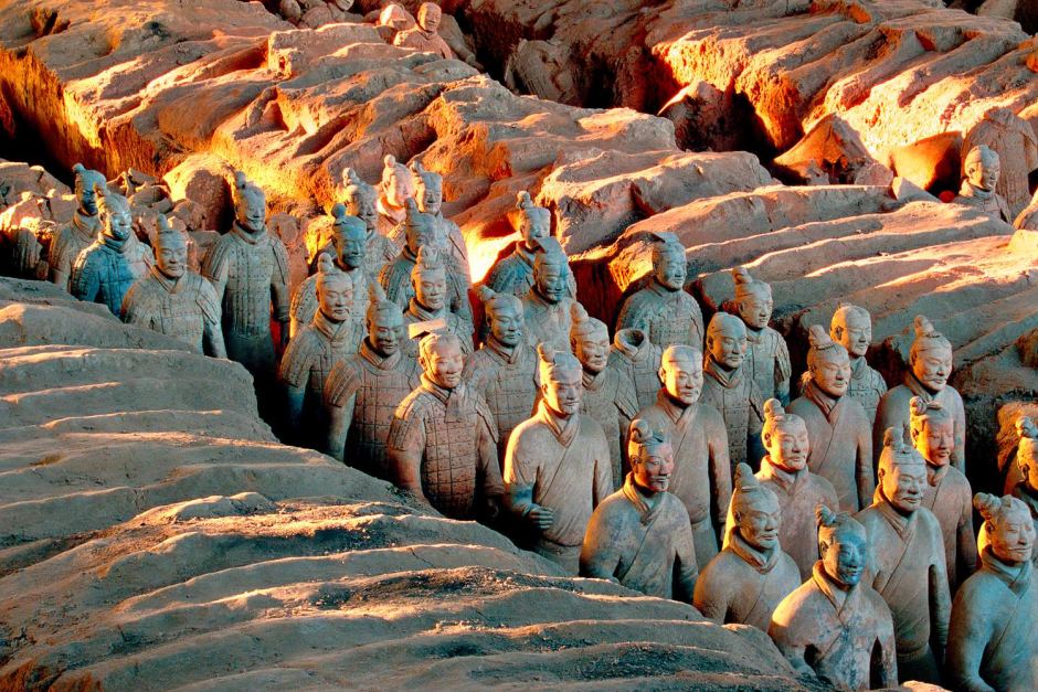 The Terracotta Army in Shaanxi, China