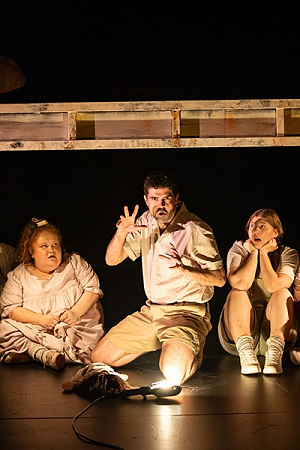 Kartanya Maynard, Megan Wildin, Mathew Cooper, Stephanie Somerville and Jarron Andy in Stolen (photograph by Daniel Boud)
