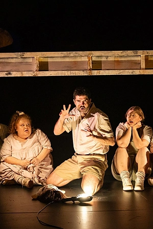 Kartanya Maynard, Megan Wildin, Mathew Cooper, Stephanie Somerville and Jarron Andy in Stolen (photograph by Daniel Boud)