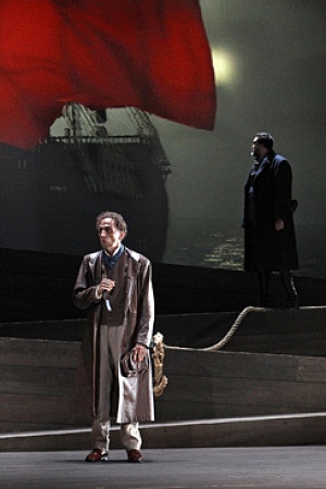 Oskar Hillebrandt Warwick Fyfe Carlos E Bárcenas in The Flying Dutchman photograph by Jeff Busby