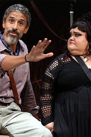 Markus Hamilton and Megan Wilding in Sydney Theatre Company's The Seagull (photograph by Prudence Upton)