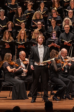 Ruari Bowen as the Evangelist (photograph by Nico Keenan)