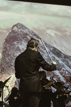 'Mountain: An audiovisual collaboration exploring a human fascination' by Malcolm Gillies ‘Mountain’ performed by the Australian Chamber Orchestra (photograph by Maria Boyadgis)
