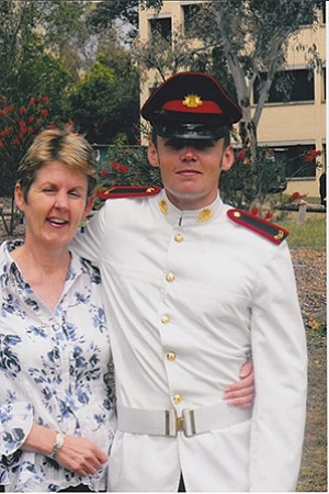 Lucas Grainger Brown and his mother