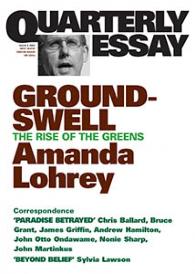 Don Aitkin reviews 'Groundswell: The rise of the Greens' by Amanda Lohrey